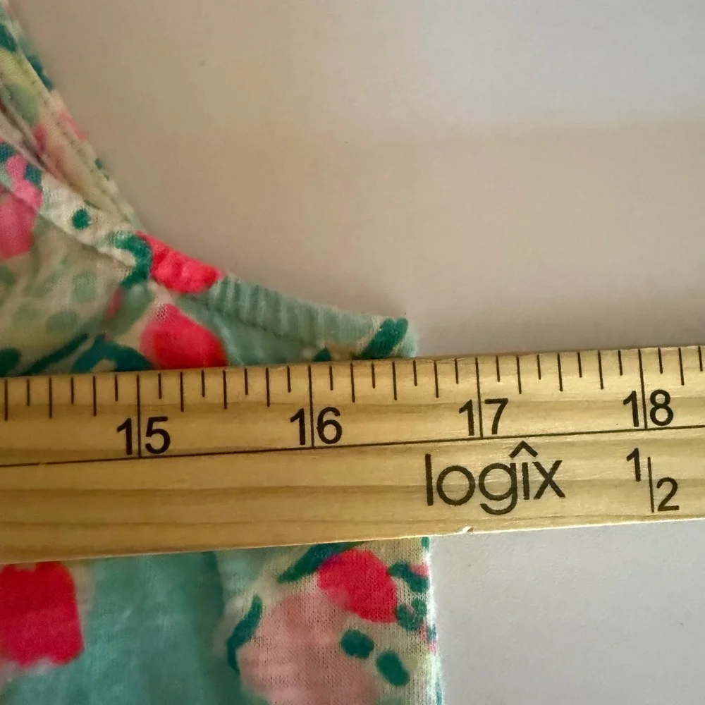 Lilly Pulitzer Essie Sleeveless Top Size S Serene Blue Gypsea Cotton 97864 - Picture 7 of 9